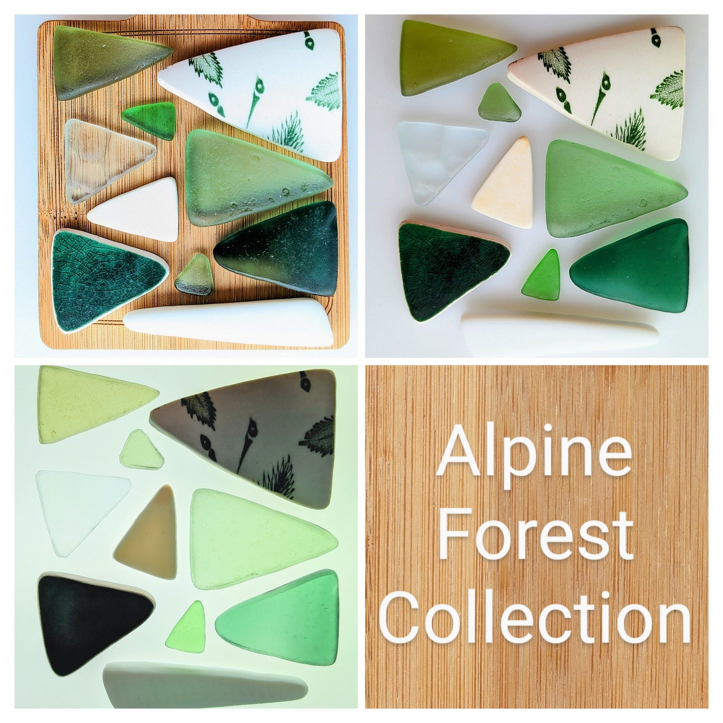 "Alpine Forest": Hand-shaped Edinburgh Sea-Pieces