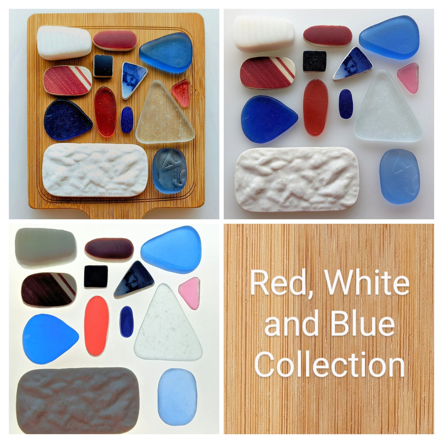 "Red, White & Blue": Hand-shaped Edinburgh Sea-Pieces