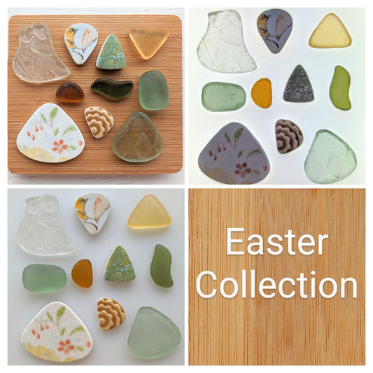 "Easter" Collection: Hand-shaped Edinburgh Sea-Pieces - Sea Glass & Sea Pottery