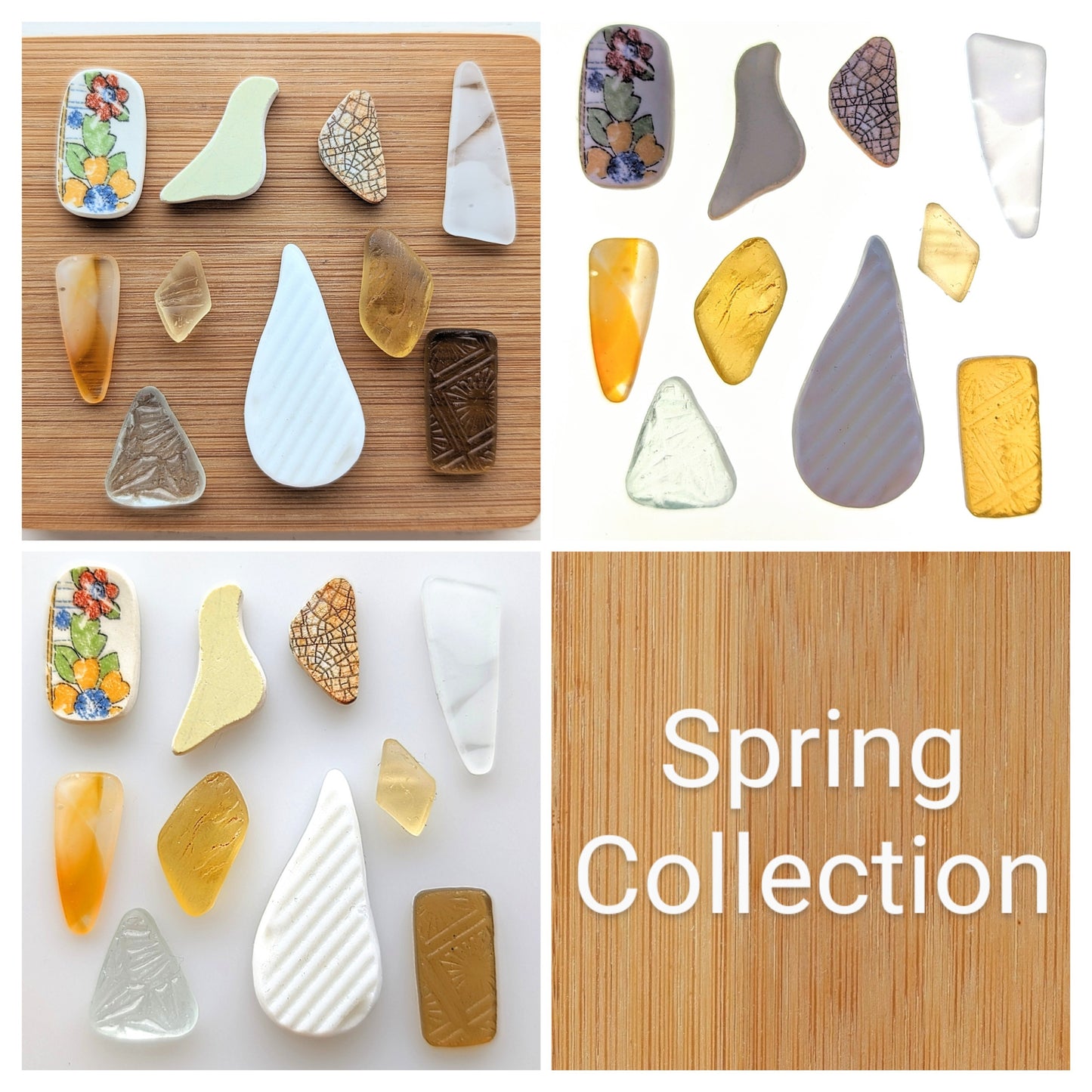 "Spring Collection": Hand-shaped Edinburgh Sea-Pieces - Sea Glass & Sea Pottery