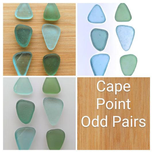 "Cape Point" odd pairs: Hand-shaped Edinburgh Sea-Pieces - Sea Glass & Sea Pottery