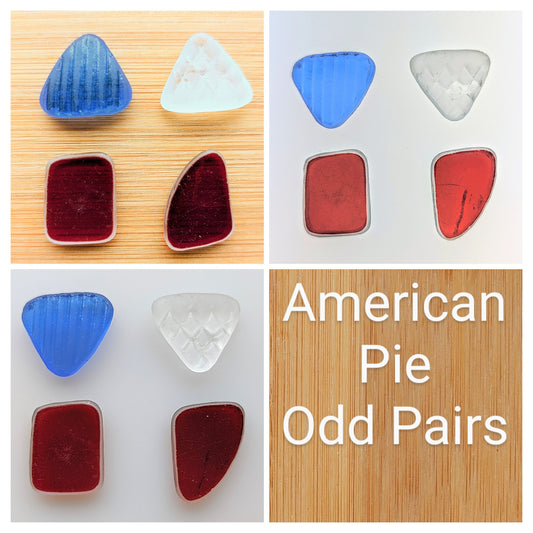 "American Pie" odd pairs: Hand-shaped Edinburgh Sea-Pieces - Sea Glass & Sea Pottery