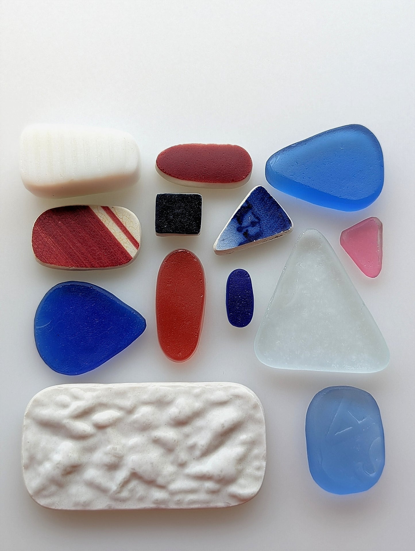 "Red, White & Blue": Hand-shaped Edinburgh Sea-Pieces