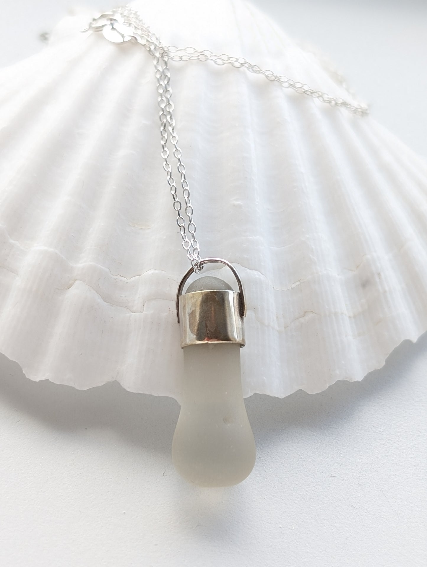 Sterling Silver Sea Glass Necklace