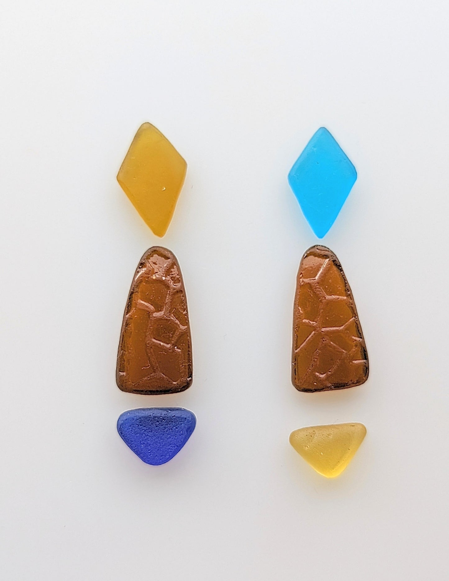 "Masai" odd pairs: Hand-shaped Edinburgh Sea-Pieces - Sea Glass & Sea Pottery