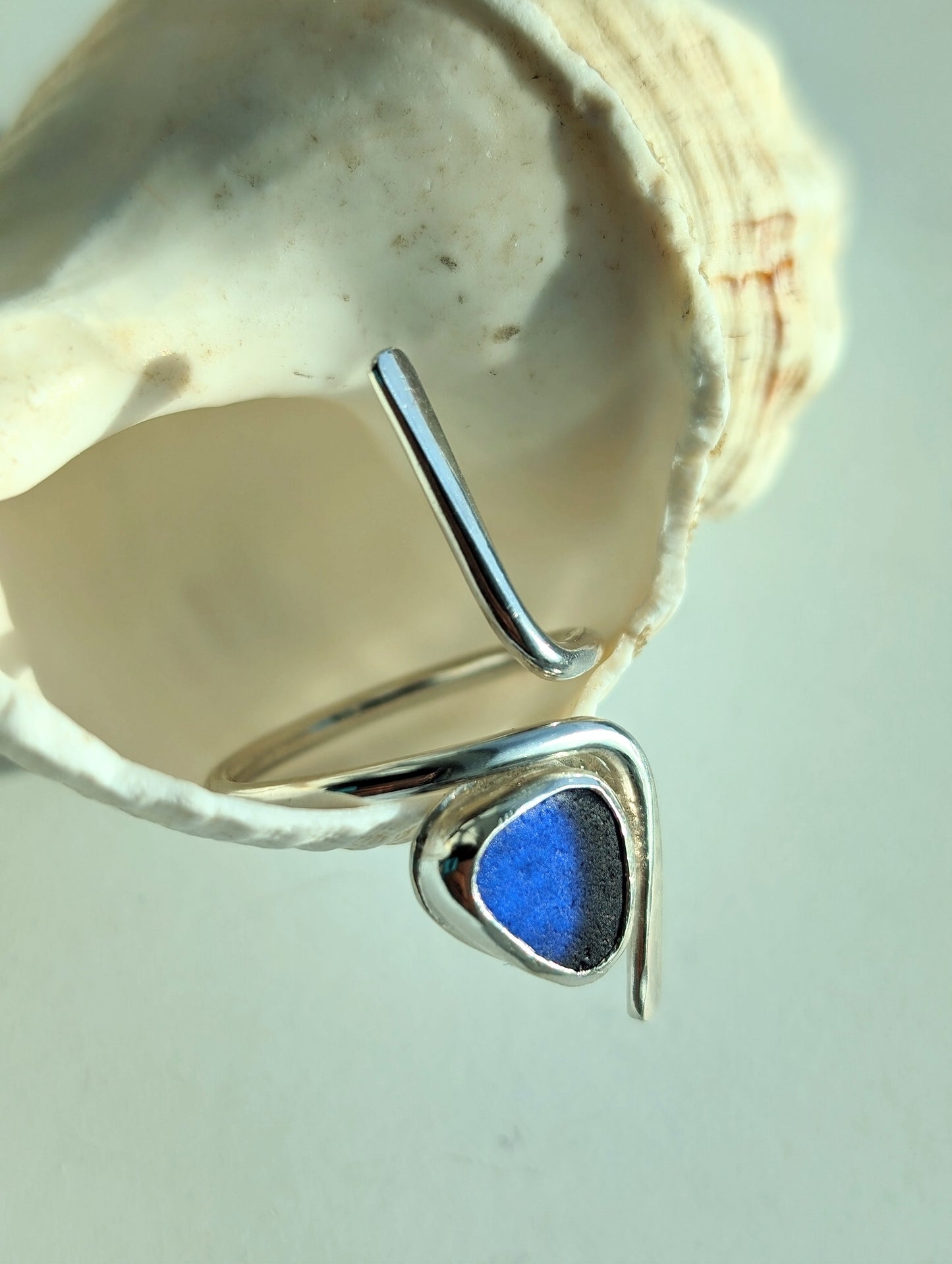 Wardie Bay Sterling Silver Royal Blue Adjustable Ring