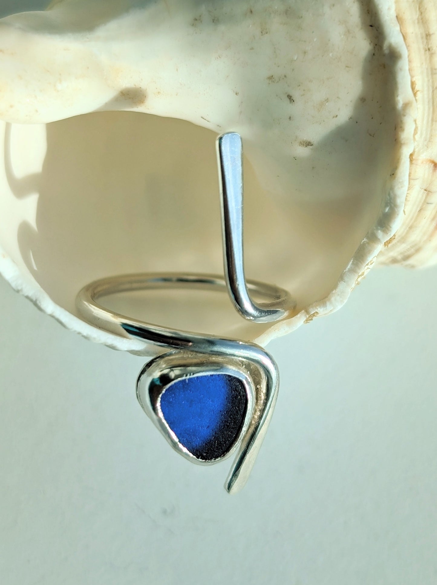 Wardie Bay Sterling Silver Royal Blue Adjustable Ring