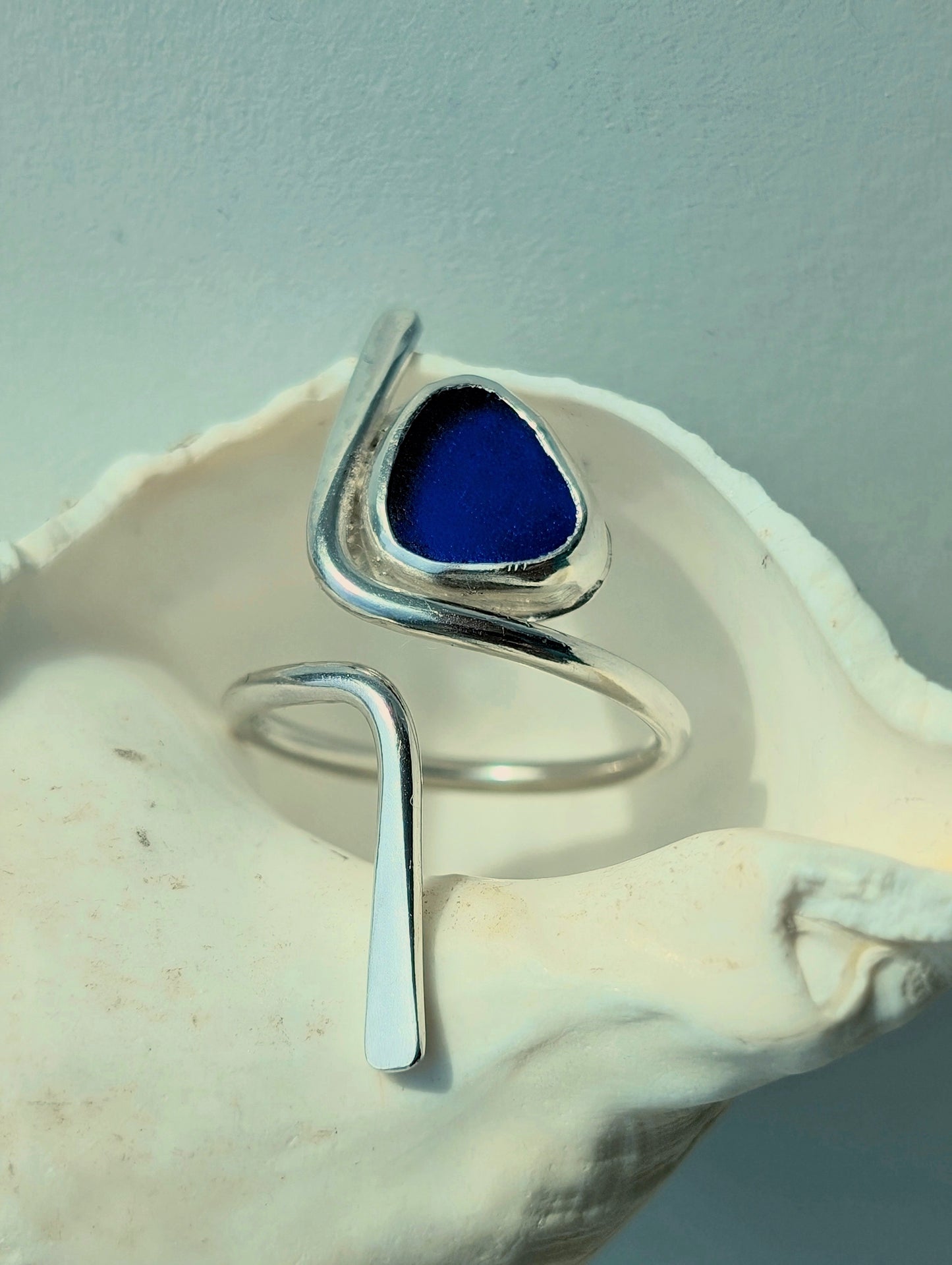 Wardie Bay Sterling Silver Royal Blue Adjustable Ring