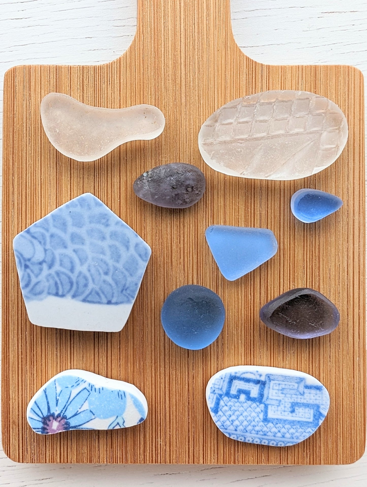 "Lavender Collection": Hand-shaped Edinburgh Sea-Pieces - Sea Glass & Sea Pottery