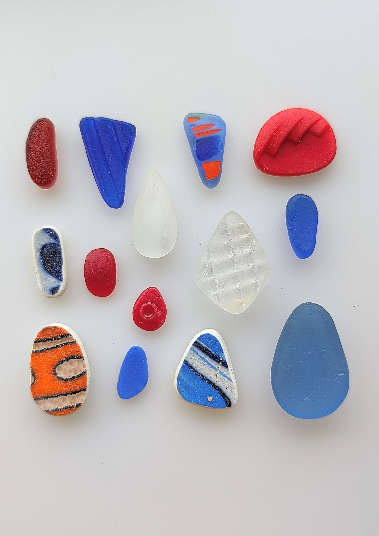 "Matisse Collection": Hand-shaped Edinburgh Sea-Pieces - Sea Glass & Sea Pottery