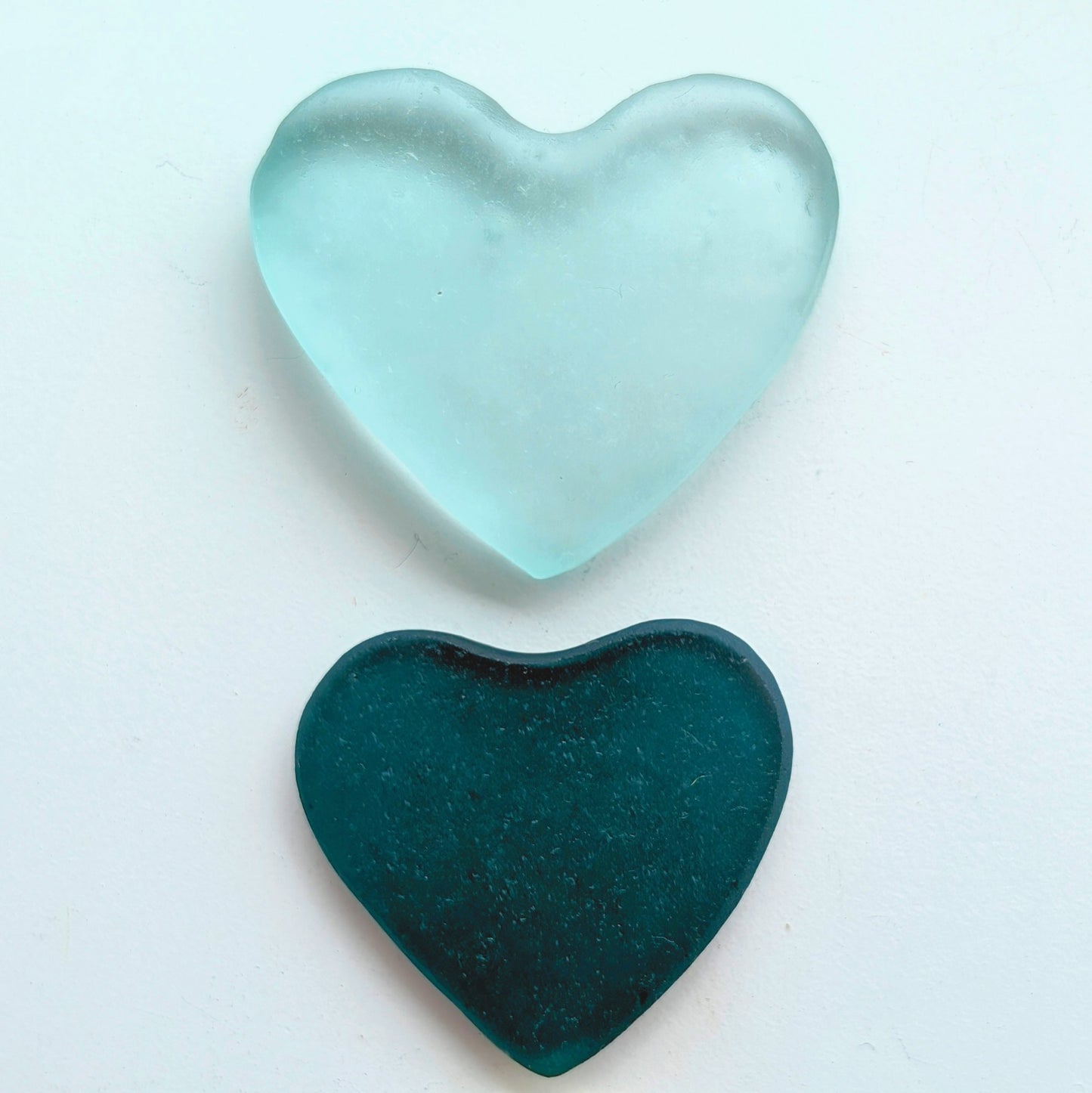 Hand-shaped Edinburgh Sea-Pieces. Sea Glass Hearts