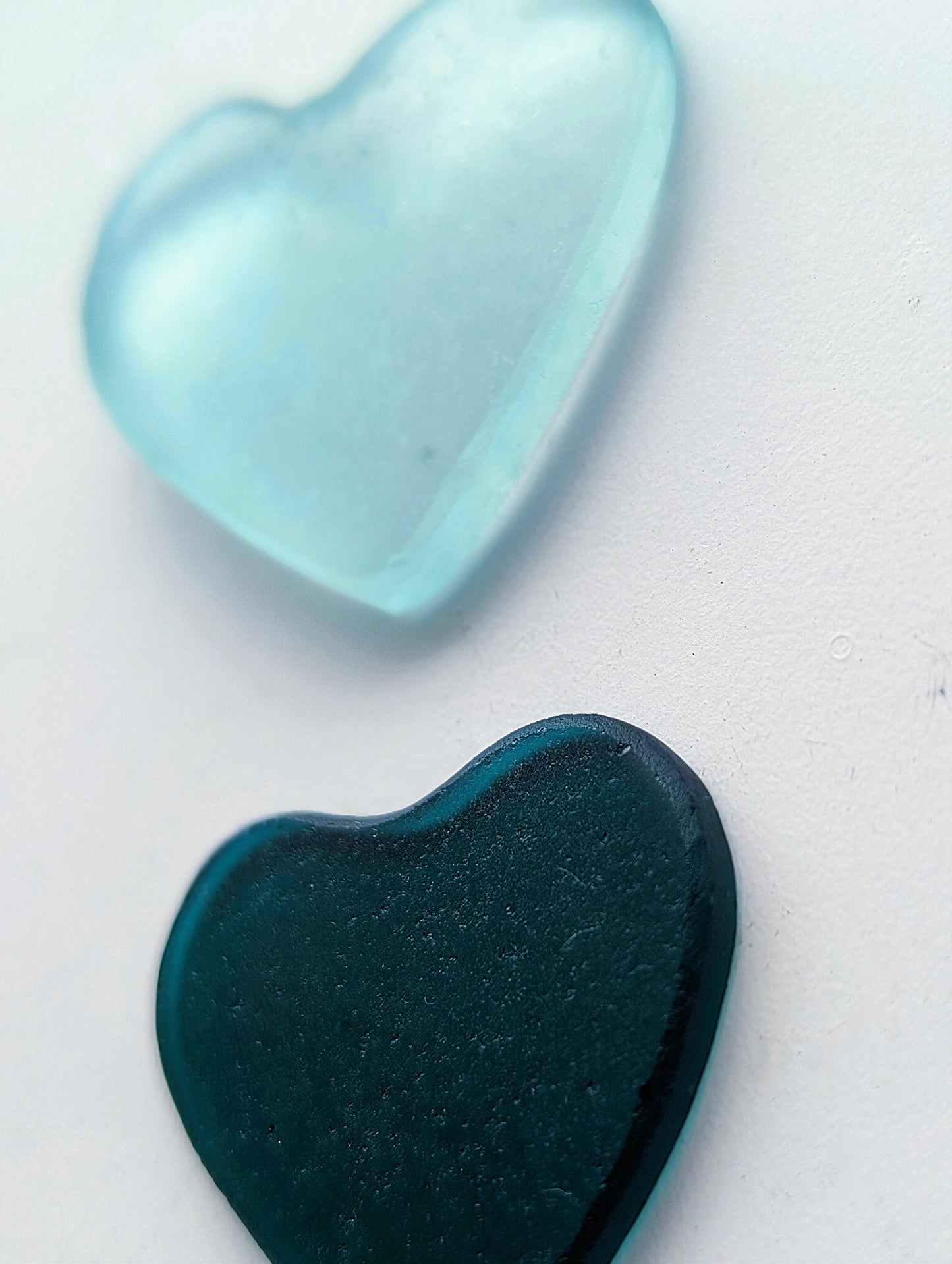 Hand-shaped Edinburgh Sea-Pieces. Sea Glass Hearts