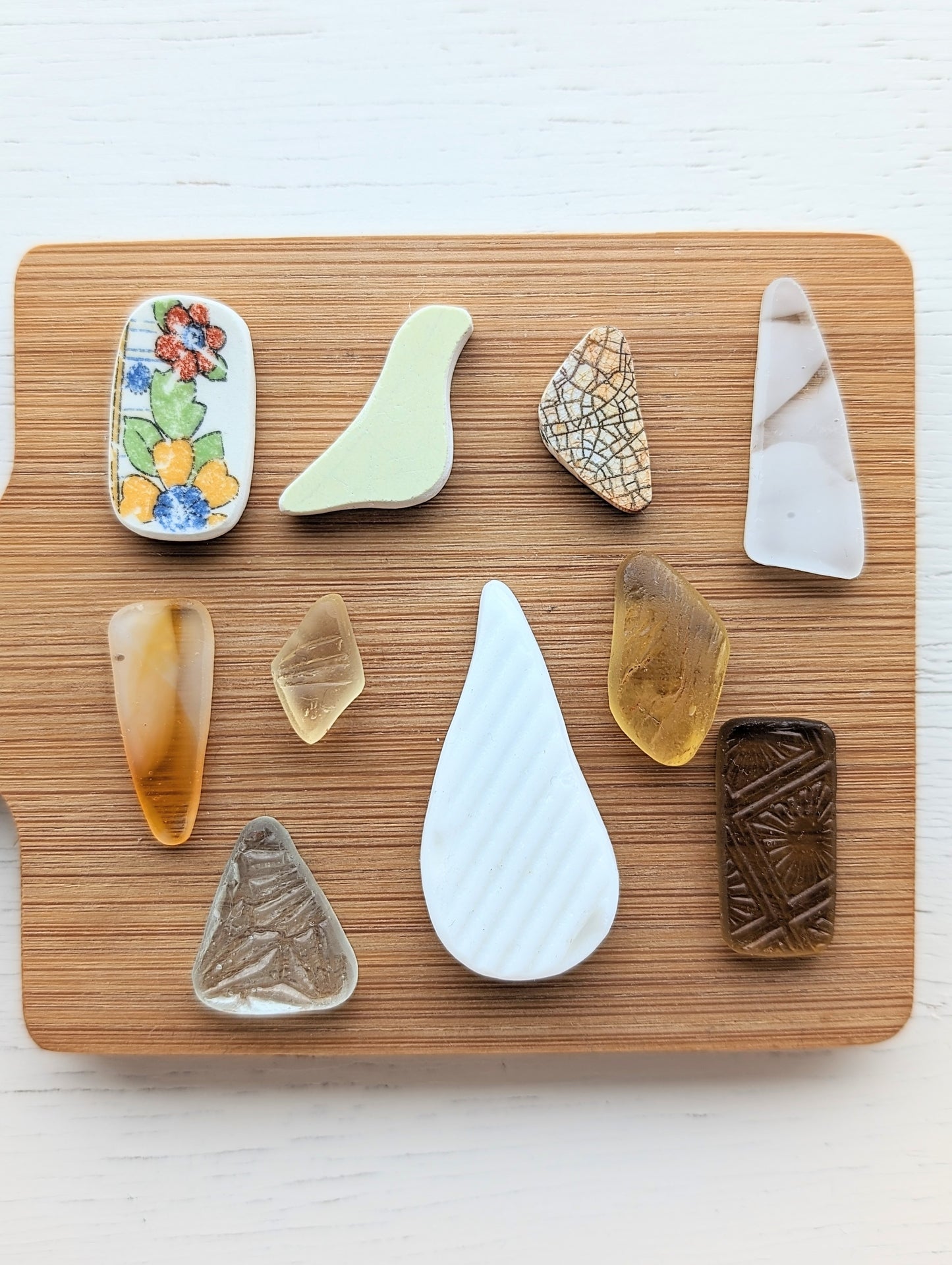 "Spring Collection": Hand-shaped Edinburgh Sea-Pieces - Sea Glass & Sea Pottery