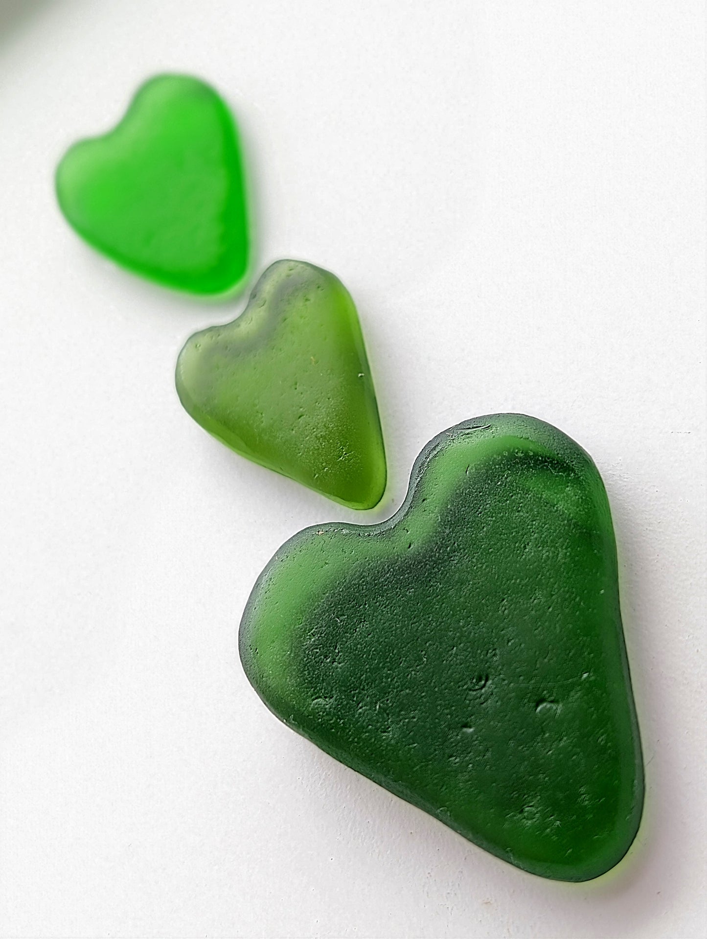 Hand-shaped Edinburgh Sea-Pieces. Sea Glass Hearts