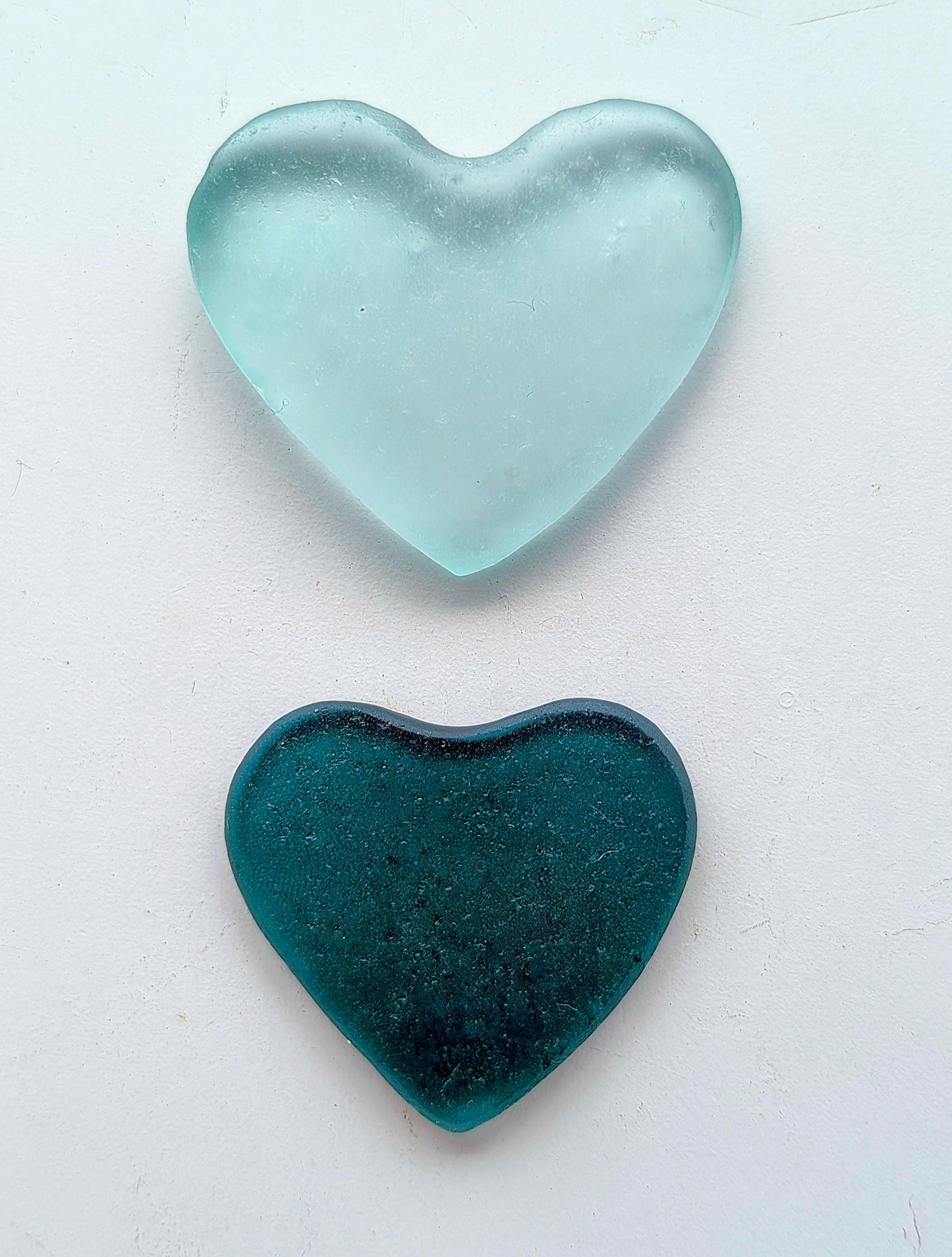 Hand-shaped Edinburgh Sea-Pieces. Sea Glass Hearts