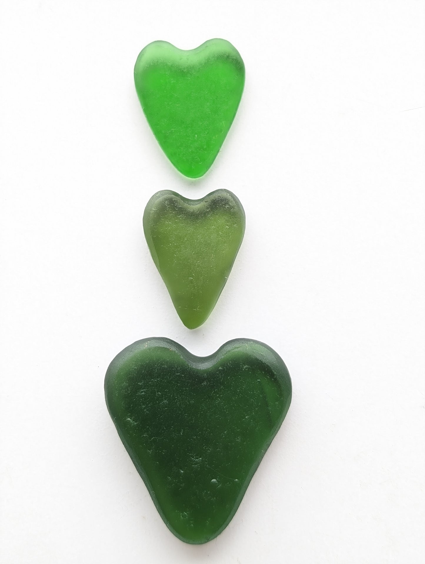 Hand-shaped Edinburgh Sea-Pieces. Sea Glass Hearts