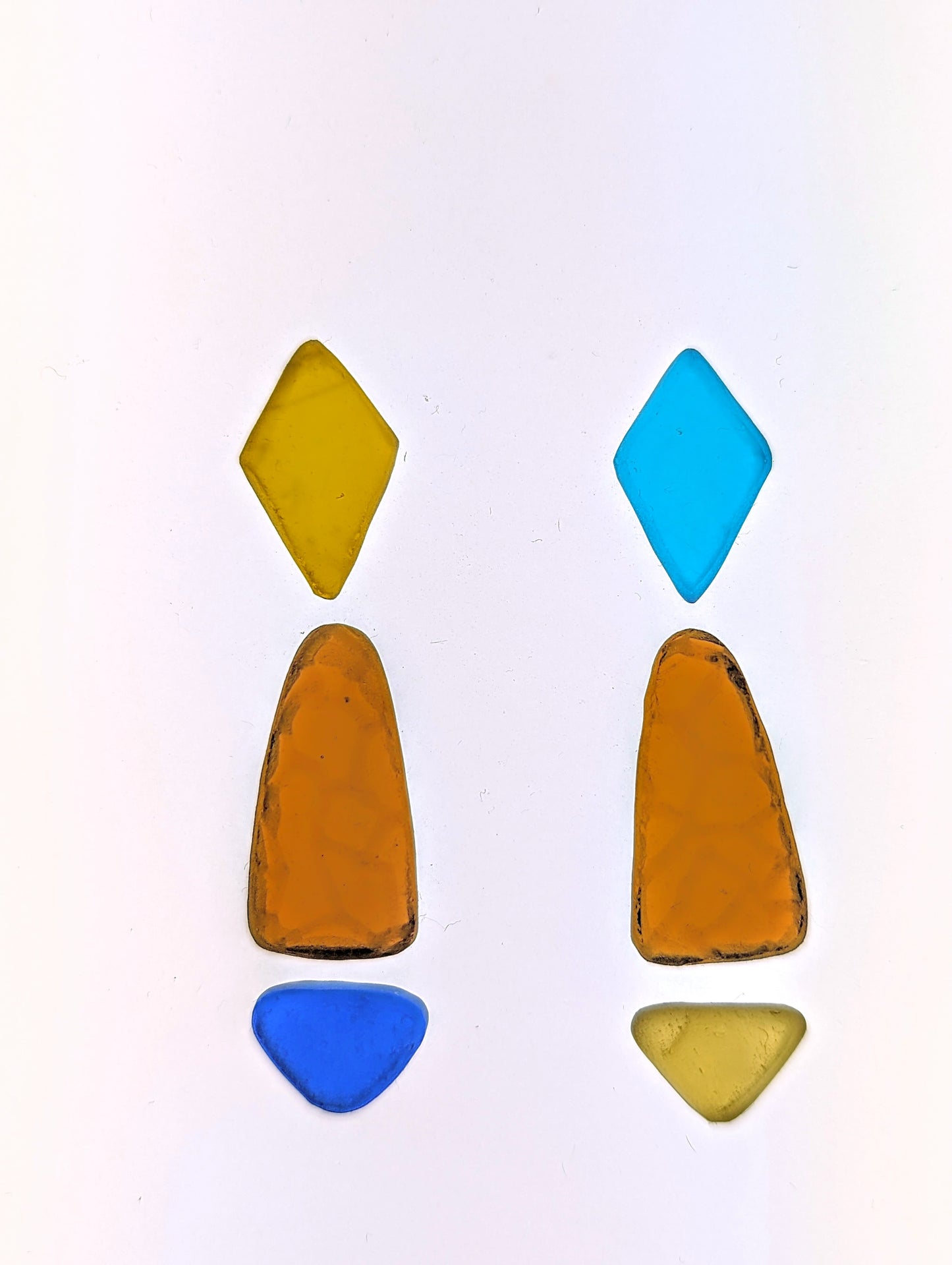 "Masai" odd pairs: Hand-shaped Edinburgh Sea-Pieces - Sea Glass & Sea Pottery